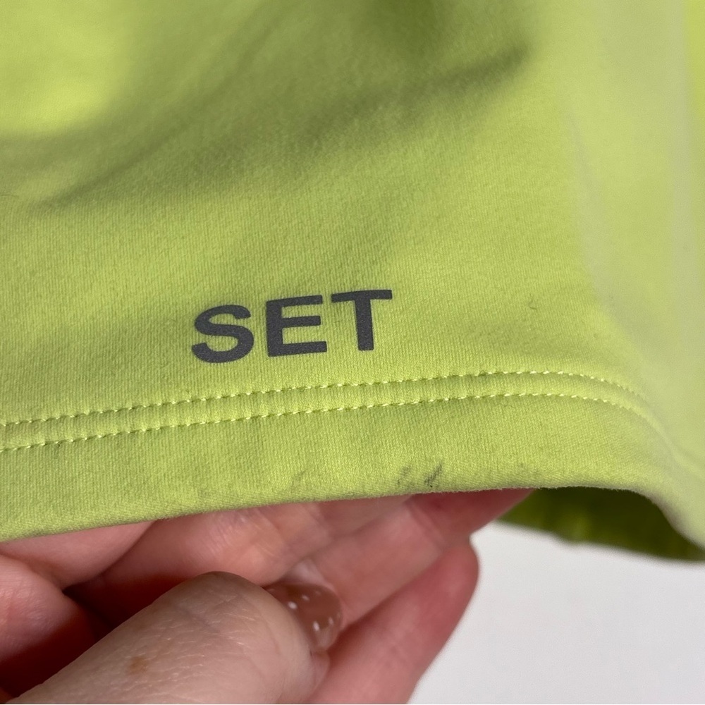 SETactive SportBody Sports Bra Lime Green size Small - Picture 2 of 4